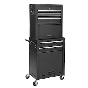6-Drawer 3-in-1 Rolling Tool Cabinet: Removable Tool Chest OrganizerSecure Locking System, High Capacity Storage, Black