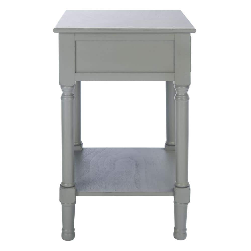 Haines Distressed Grey 22" Rectangular Accent Table with Drawer