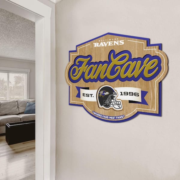 : Authentic Street Signs NFL Baltimore Ravens Parking Sign,  Indoor, Outdoor Football Wall Decor for Garage Signs, Man Cave Decor, and  Metal Wall Sign Gifts for Men, 12 x 18 (35107) :