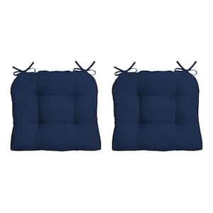 20 in. x 18 in. Rectangle Outdoor Seat Cushion in Sapphire Blue Leala (2-Pack)