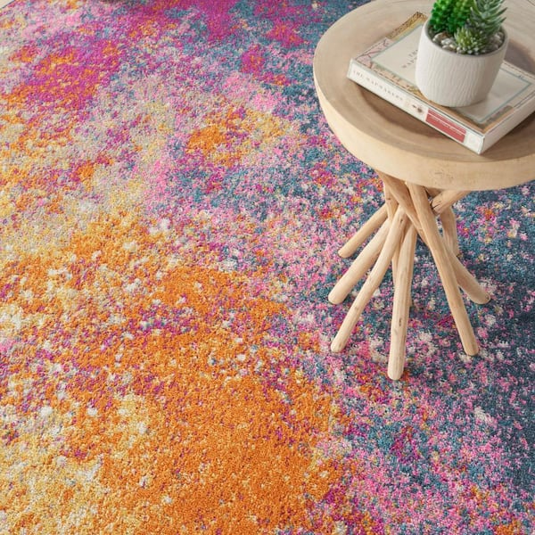 Nourison Passion Sunburst 8 ft. x 8 ft. Abstract Contemporary