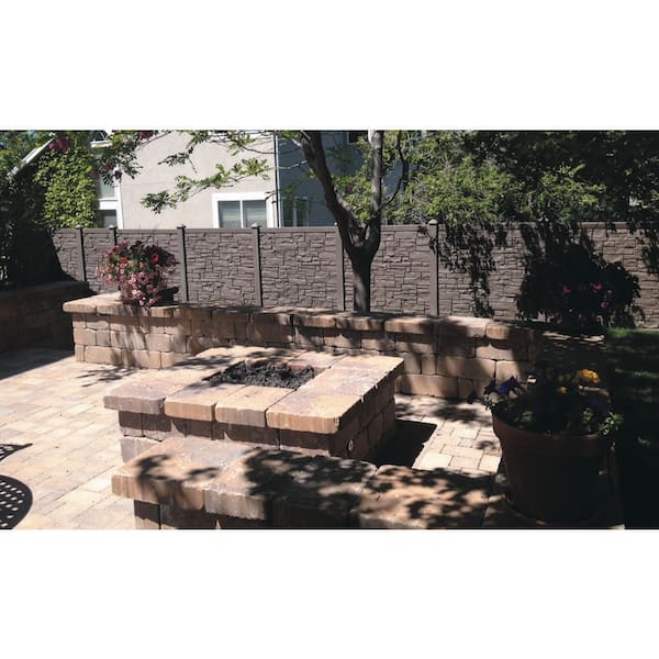SimTek 5 in. x 5 in. EcoStone Dark Brown Composite Square Fence Post Cap