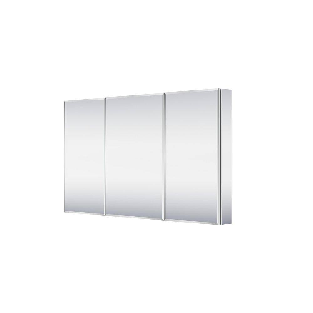 52 in. W x 30 in. H Bevel Rectangular Aluminum Combo Recess/Surface Mount Medicine Cabinet with Mirror, Soft Close Door price history on PriceWatchPro