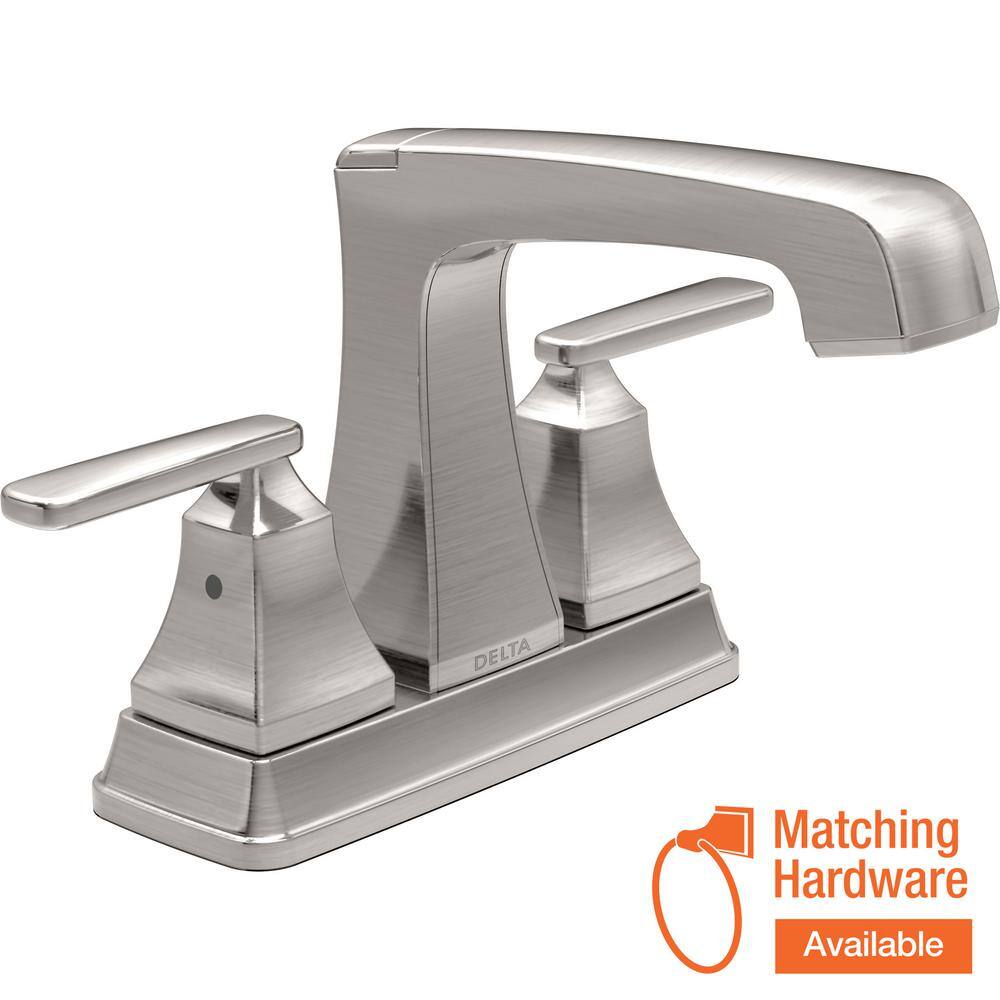 Delta Ashlyn 4 in. Centerset 2Handle Bathroom Faucet with Metal Drain