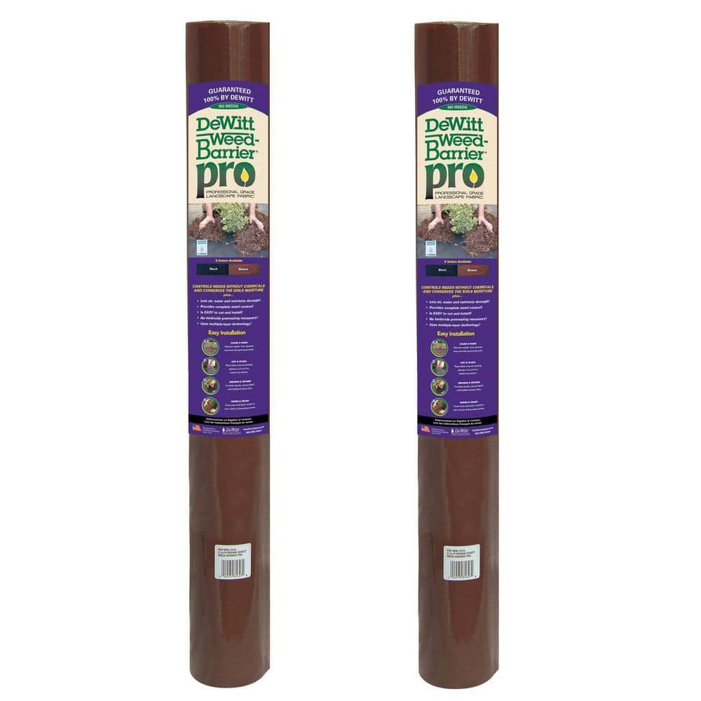 Dewitt Company 3 oz. Weed Barrier Landscape Grass Fabric in Brown, ((2