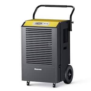 210-Pint Large Commercial Grade Dehumidifier With Handle and Washable Filter for up to 7,500 sq. ft. of Use Black