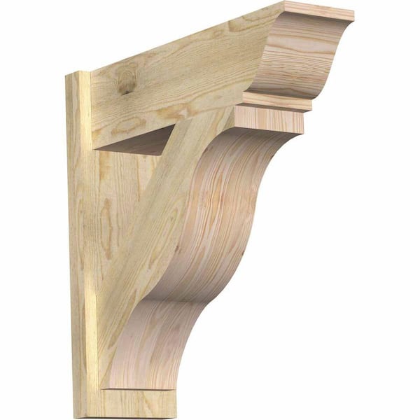 Ekena Millwork 8 in. x 26 in. x 26 in. Fuston Traditional Rough Sawn Douglas Fir Outlooker