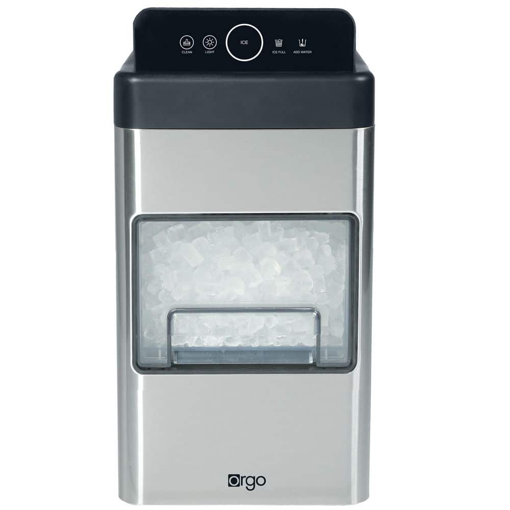 The Nugget Countertop Ice Maker, Makes 33 lbs. in 24 Hours, Nugget Shaped in 2 Sizes, Width 14.17 in. Black