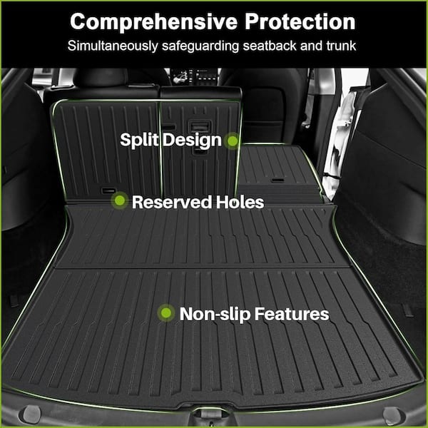 Heat Heavy Duty 31.5 in. W x 6.3 in. H Plastic Car Floor Mat Full