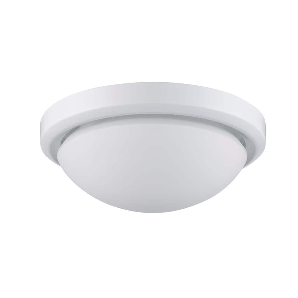 Bliss 15" White Frosted Glass Flush Mount Ceiling Light