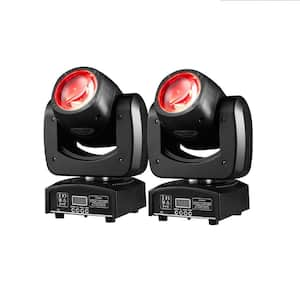 4 in 1 LED Moving Head DJ lights Mini Beam Stage Lights RGBW Sound for Disco Party Stage Lighting - (2-Pack)