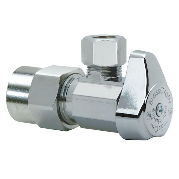 BrassCraft 1/2 in. CPVC Inlet x 3/8 in. Comp Outlet 1/4-Turn Angle Valve