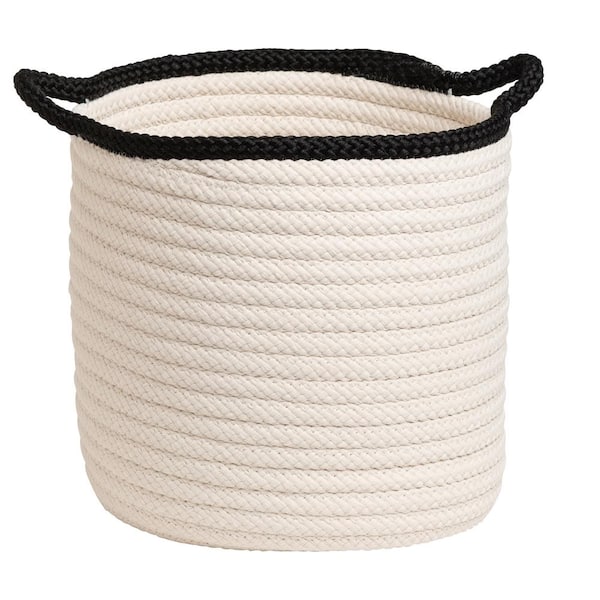 Colonial Mills Sonoma 14 in. x 14 in. x 12 in. White Round Polypropylene Braided Basket