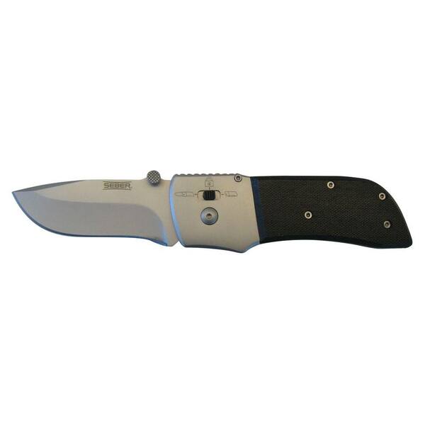 Seber 4.5 in. Drop Point Polished Ratcheting Knife