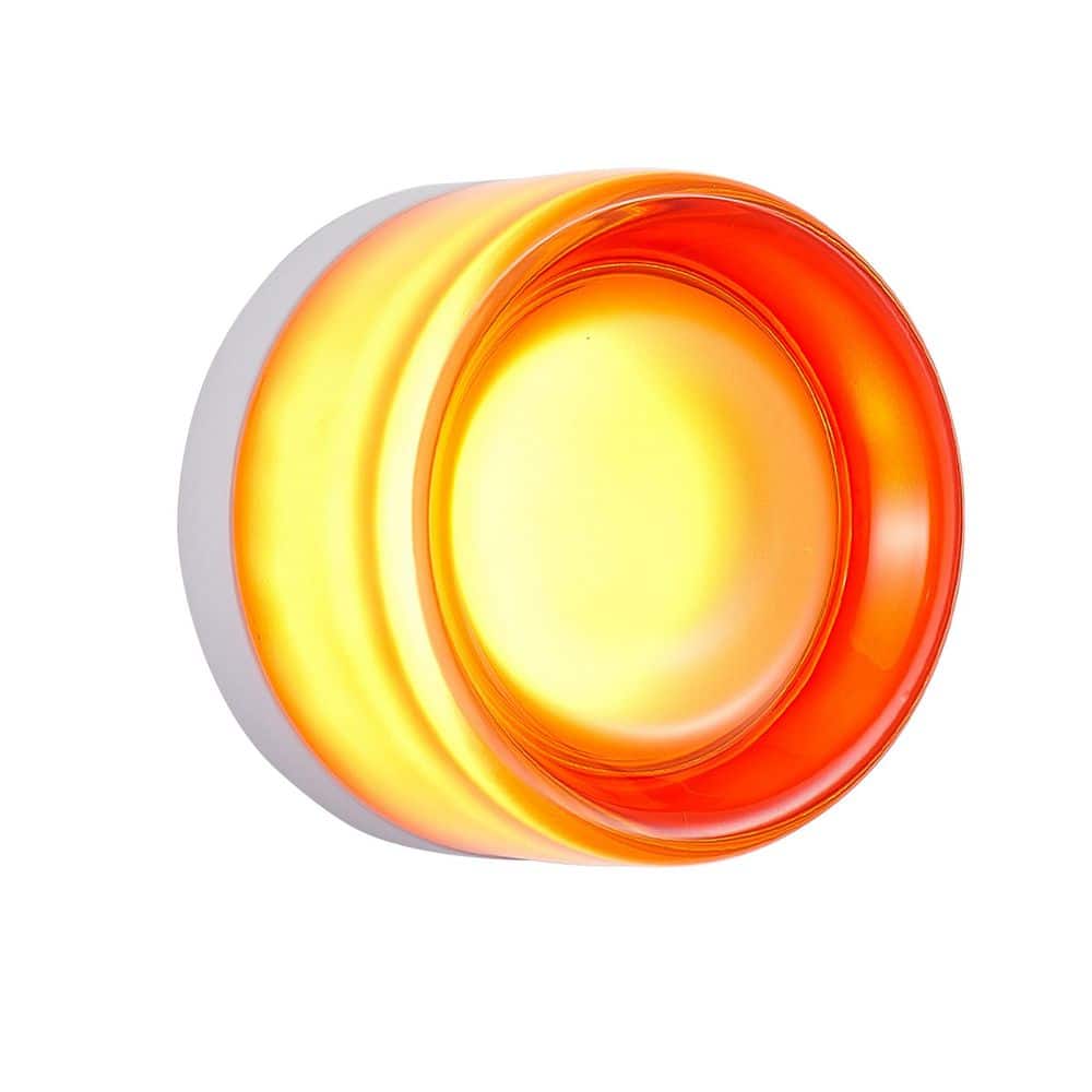 Modern 1-Light Orange‑Red Minimalist Wall Sconce with Clear Glass Shade for Bedroom Bathroom Hallway price history on PriceWatchPro