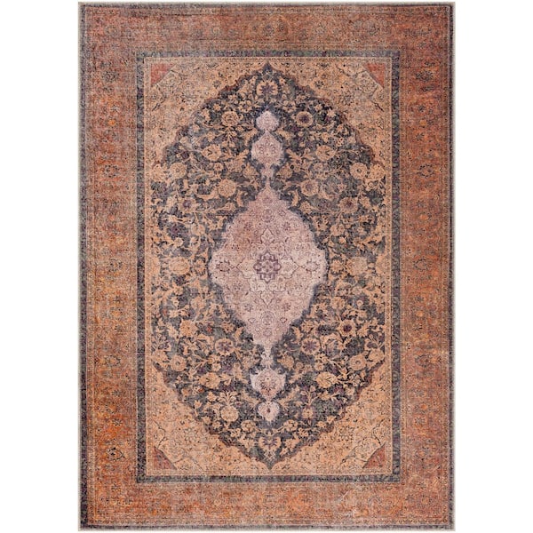 Artistic Weavers Falah Oriental Printed Area Rug 5'3 x 7'3 Rust 