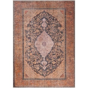 Gilda Clay 7 ft. 10 in. x 10 ft. 3 in. Oriental Machine-Washable Area Rug