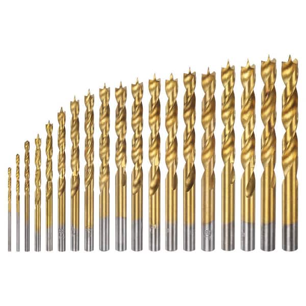 High Speed Steel Brad Pilot Point Set (19-Piece)