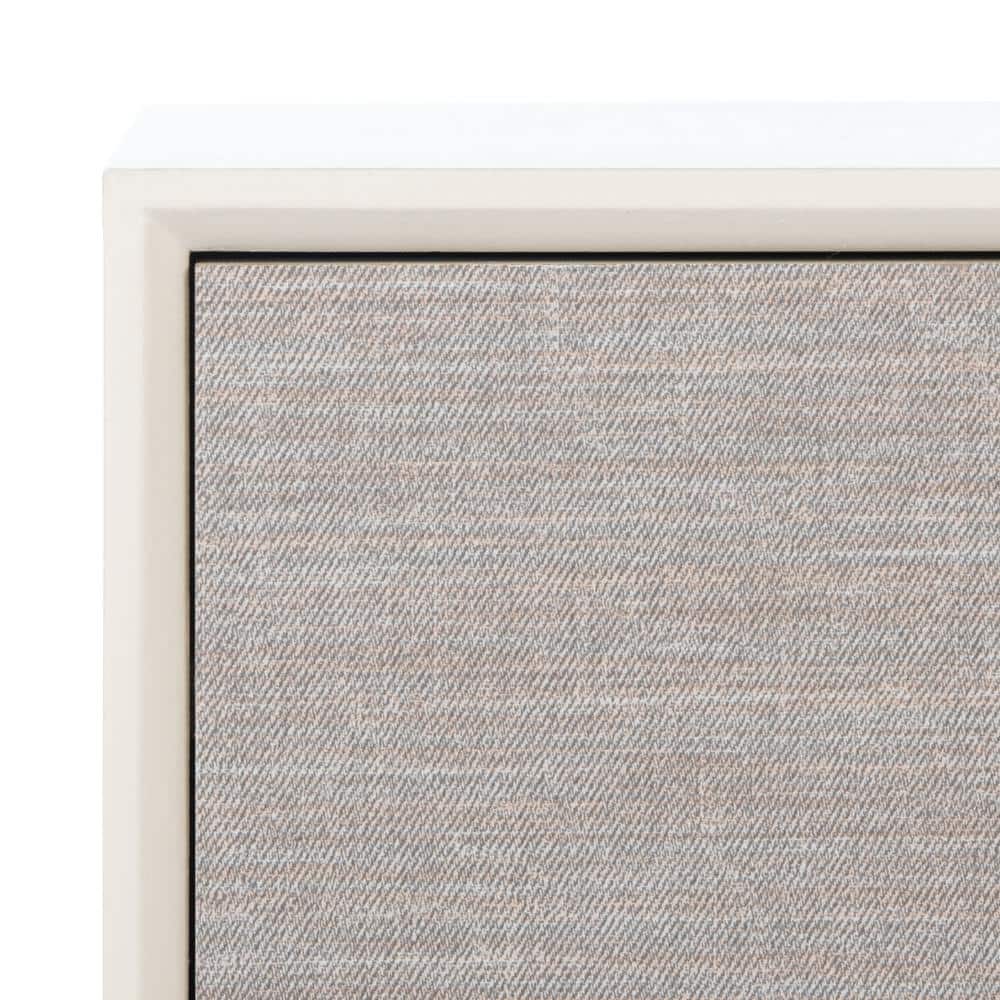 Estella White 40" Modern Console Table with 2 Drawers and Metal Accents