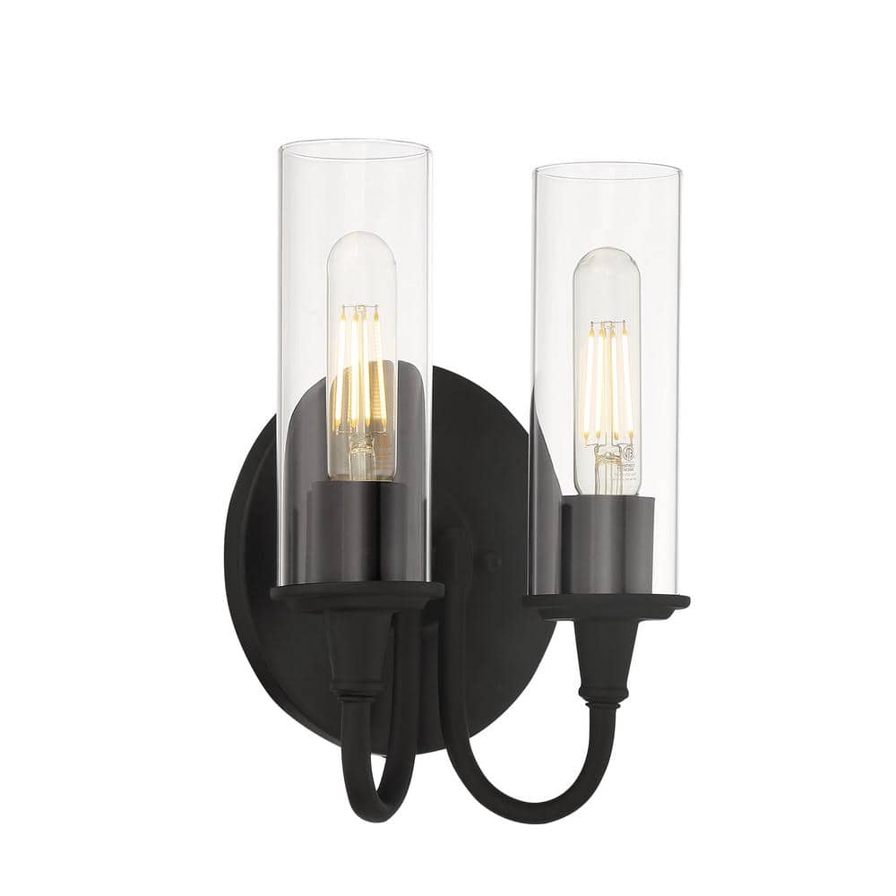 Espresso Brown Cylinder Dimmable Vanity Sconce