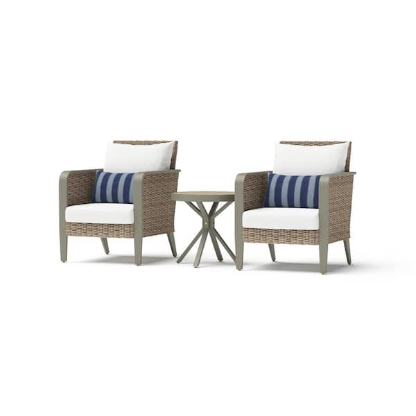 RST BRANDS Grantina 3Piece AllWeather Wicker Patio Club Chairs and