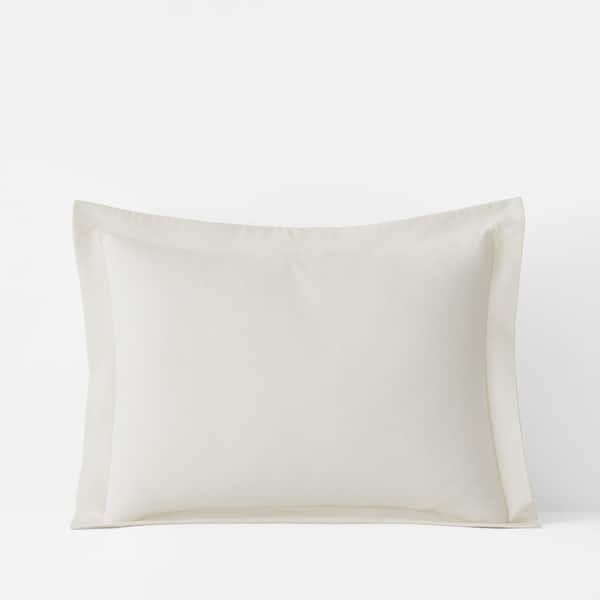 The Company Store Company Cotton Solid Velvet Flannel Ivory Standard Sham
