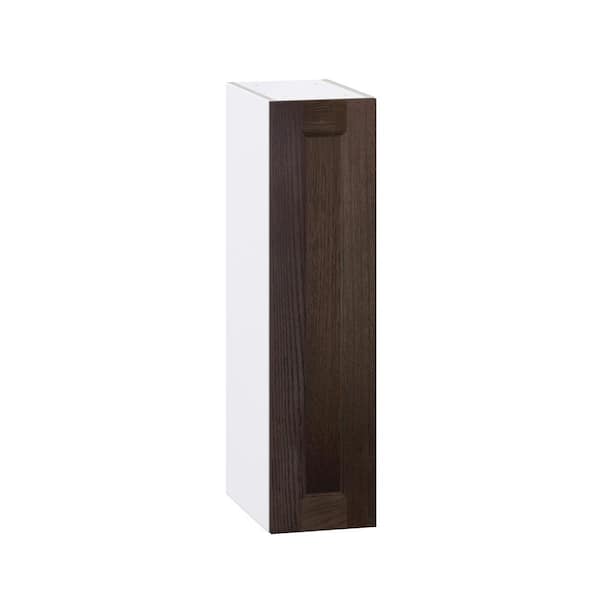 J COLLECTION Georgetown 9 in. W x 14 in. D x 35 in. H Assembled Wall Kitchen Cabinet in Chestnut