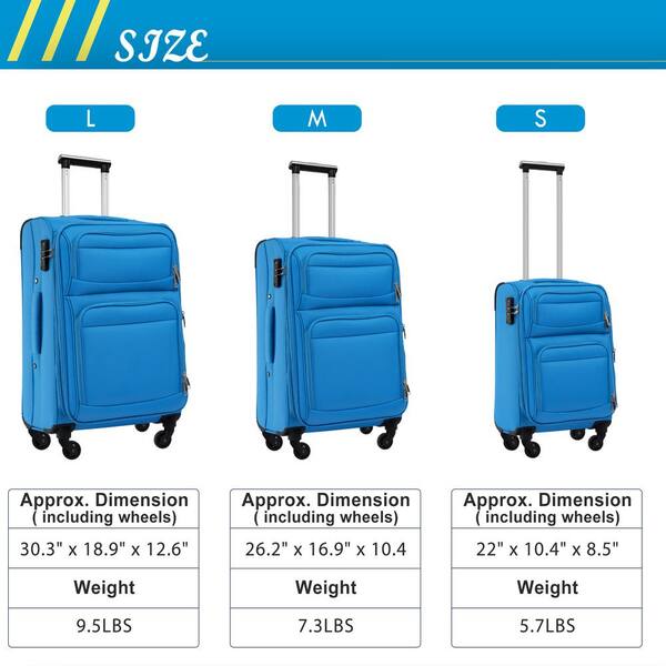 26 suitcase dimensions