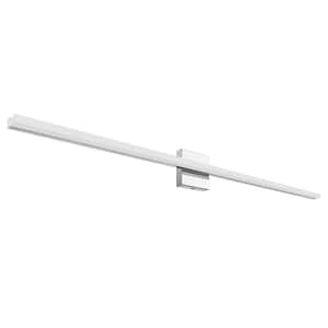 48 in. 1-Light 24-Watt 6500K Cool White Integrated LED Bathroom Vanity Light Bar