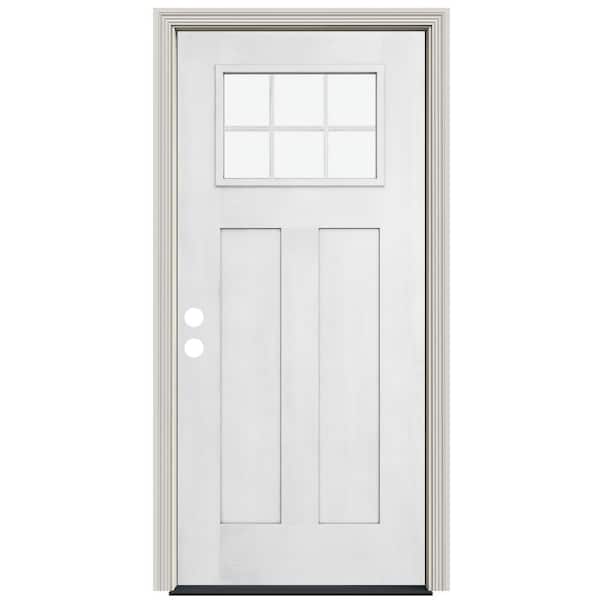 JELD-WEN Smooth Pro 36 in. x 80 in. 2 Panel Right Hand 6