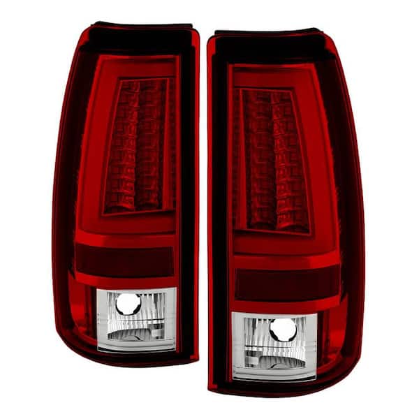 Spyder Auto Chevy Silverado 1500/2500 03-06 and 2007 Silverado Classic ( Doesn't fit Stepside ) Version 2 LED Tail Lights-Red Clear