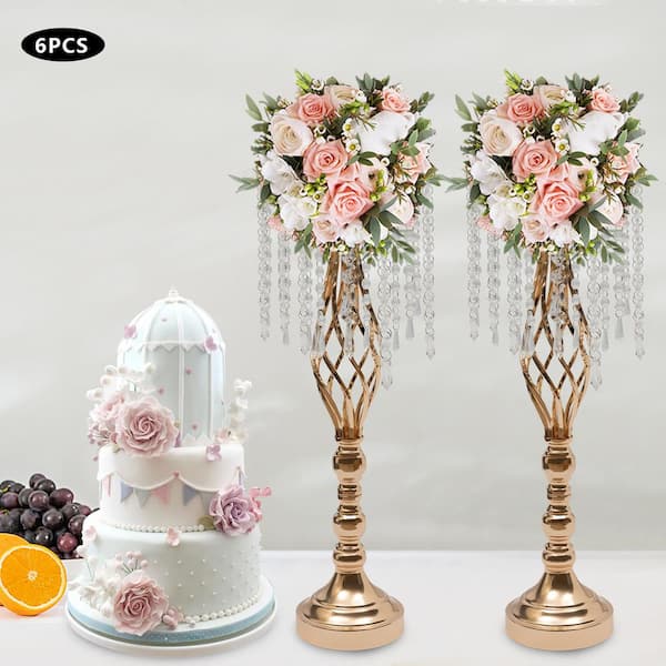 6pcs Wire Centerpieces Table Number Holders Picture Stands For