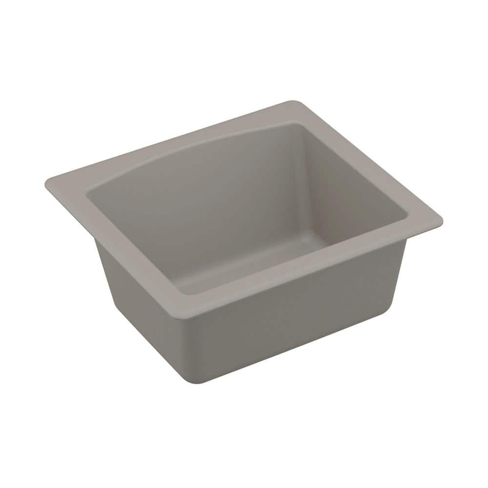 Concrete Quartz Composite 18'' Single Bowl Kitchen Sink