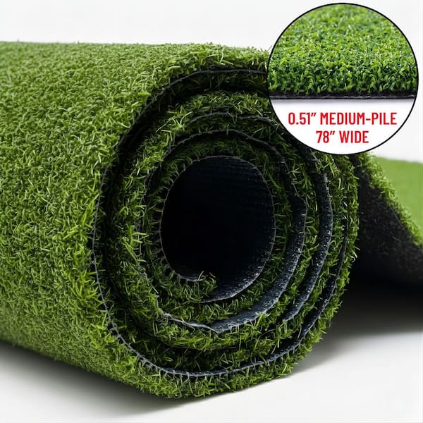 Evergreen Pro 7x19 Indoor/Outdoor Turf Green Artificial Grass Extra-Long Runner-Events, Golf Training,6 ft. 6 in.x19 ft.