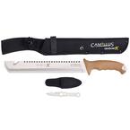 Carnivore X 18 in. ABS Handle Multi-Chisel Full Tang Blade and Full Length Saw Machete with Removable Trimming Knife