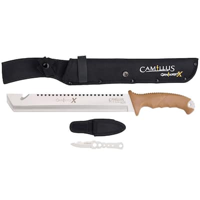 Tramontina 22 in. Machete with Carbon Steel Blade and Black Polypropylene  Handle with Nylon Sheath 26616/222 - The Home Depot