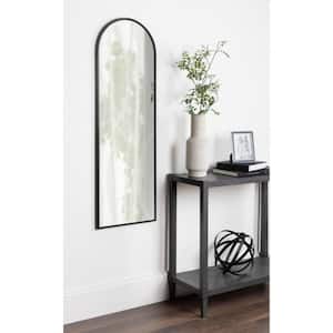 Large Arch Black Contemporary Mirror (47.5 in. H x 15.75 in. W)