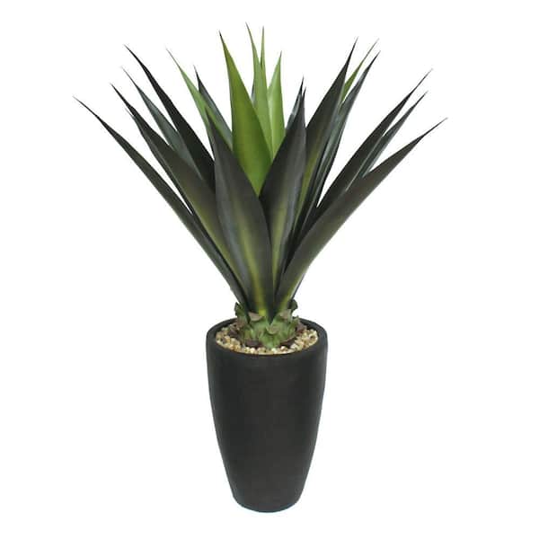 VINTAGE HOME 44 in. Artificial Tall High End Realistic Silk Giant Aloe Plant with Contemporary Planter