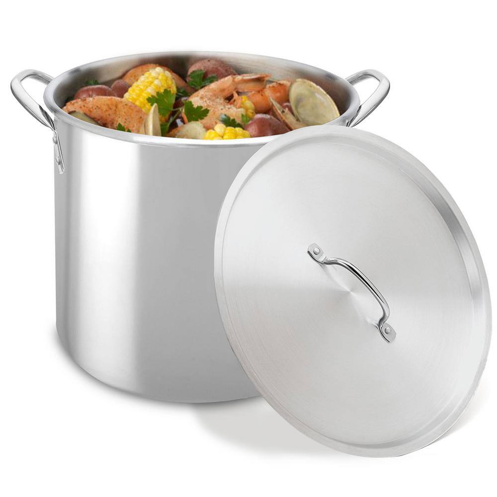 Bene Casa 20 Quart Stainless Steel Silver Stock Pot