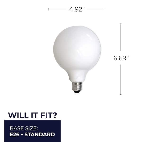 Bulbrite 60-Watt Equivalent G40 Milky Dimmable Decorative Filament LED Light Bulb Warm White (2-Pack) Bulbrite 60-Watt Equivalent G40 Milky Dimmable Decorative Filament LED Light Bulb Warm White (2-Pack)