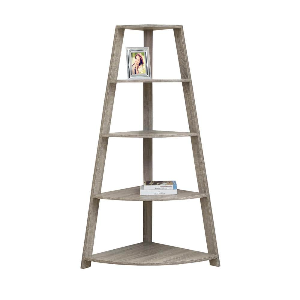 Dark Taupe Corner Etagere
