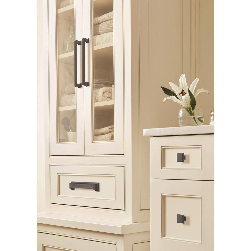 Matte Black Steel Cabinet Cup Pull with Mounting Hardware