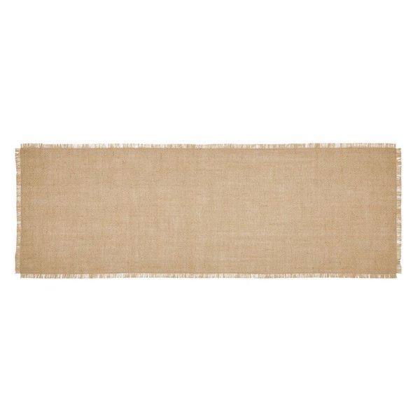 Greetings 12 in. W x 36 in. L Tan Solid Jute Table Runner
