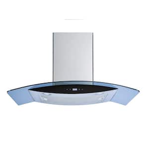 30 in. 475 CFM Convertible Stainless Steel/Glass Wall Mount Range Hood with Mesh Filter and Large Touch Sensor Control