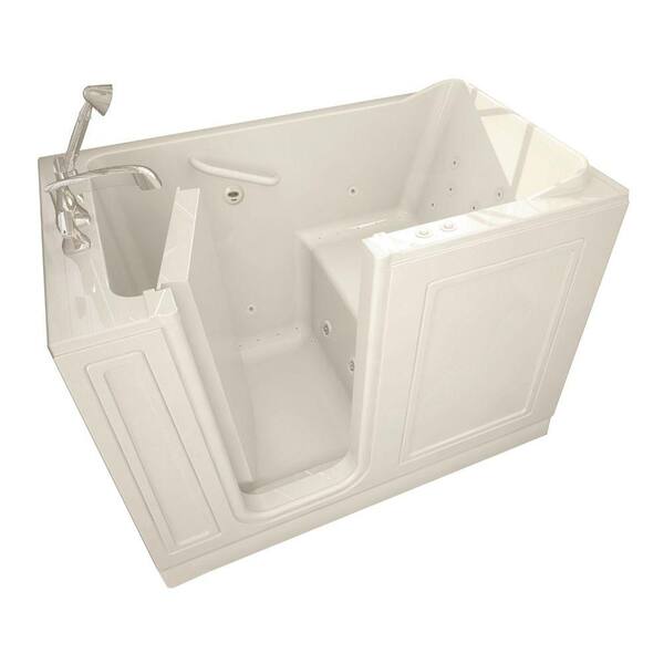 American Standard Acrylic Standard Series 51 in. x 30 in. Walk-In Whirlpool and Air Bath Tub with Quick Drain in Linen