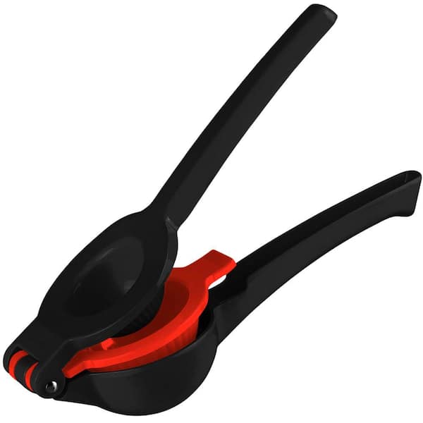 Zulay Kitchen 2-in-1 Midnight Black and Red Lemon Lime Squeezer