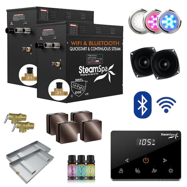 Black Series 24000-Watt Steam Generator with Fully Wireless Remote, Bluetooth, WiFi and Auto Drain in Oil Rubbed Bronze
