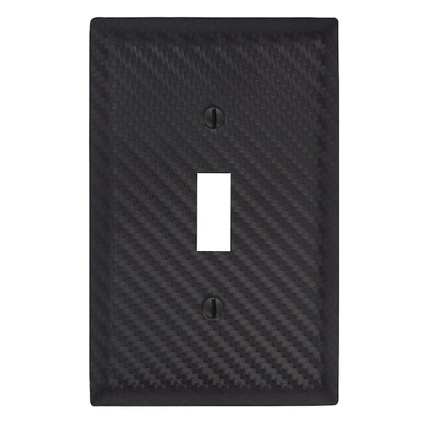 AMERELLE Black 1-Gang Toggle Wall Plate (1-Pack)