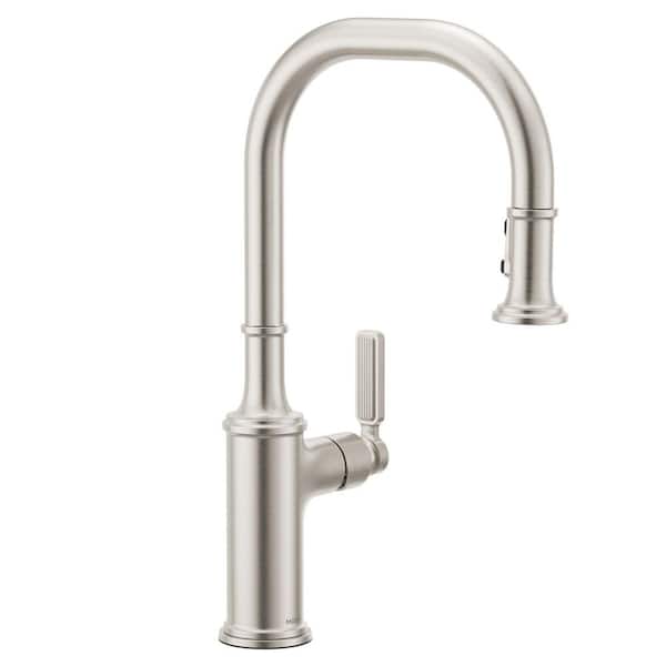 Smyth Spot Resist Stainless 16.56 in. H Pull Down Sprayer Kitchen Faucet with 360 Degree Spout Swivel