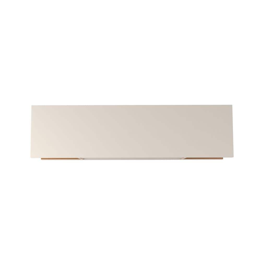 Utopia 54" Off-White and Maple Cream Modern TV Stand with 4 Shelves